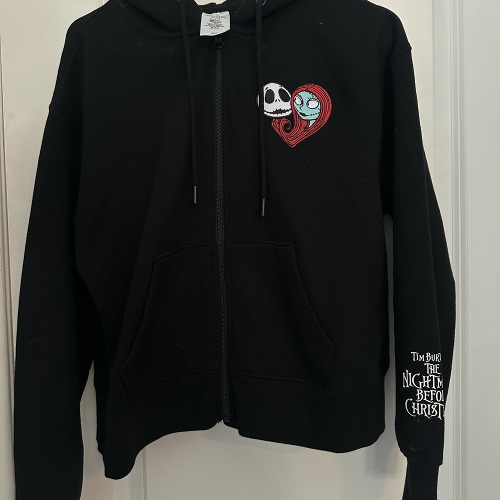 Disney Black Nightmare Before Christmas Zip-Up Hoodie